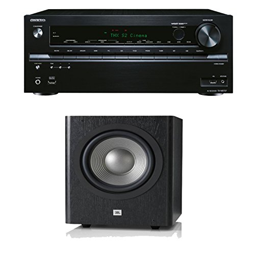 Onkyo TX-NR737 7.2-Channel Network A/V Receiver Plus A JBL Sub 250P 10-Inch Powered Subwoofer Bundle