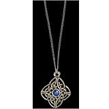 Jewelled Celtic Knot English Pewter Necklace