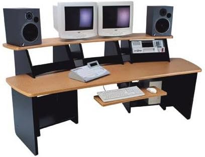 Omnirax Force 12 Audio Video Workstation (Black Melamine)