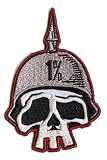 Artist Kruse 1% One Percent Skull Helmet Embroidered iron on motorcycle Biker Patch