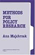 Methods for Policy Research (Applied Social Research Methods)