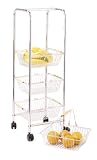 4 Tier Chrome Plated Storage Trolley