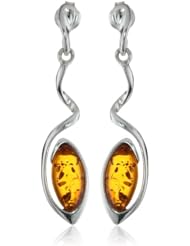 Sterling Silver Honey Amber Medium Earrings
