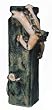 Chinese square ceramic lizard vase - glazed ceramic, blue, white