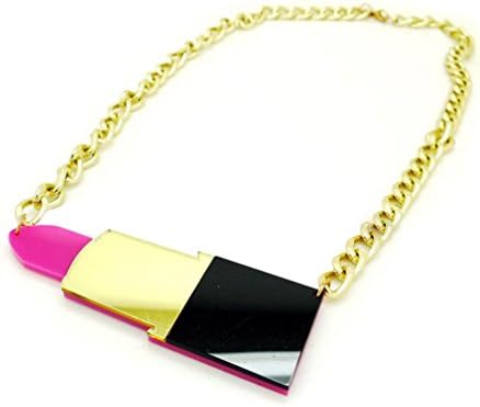 Mygoodie Jewelry Acrylic lipstick hip-hop punk nightclub necklace
