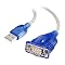 Cables To Go 18" Port Authority USB Serial DB9 Adapter Cable - Blue (26886)