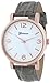 Geneva Women's 2363-grey-GEN  Brushed Metal Leather Band Watch