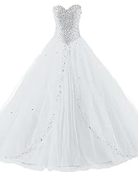 A-line Tulle Sweetheart  Lace Sequined Evening Dress/Homecoming Dress/Prom Dress/Quinceanera Dress  With Rhinestones