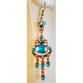 Saka's Bronze / Copper Toned Metal Chandelier Earrings