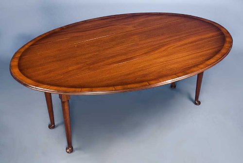 Antique Style Mahogany Drop Leaf Dining Table