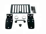 Rugged Ridge Black Powder Coated Trim Accessories Hood Accessories Jeep Wrangler 1997 to 2006 (TJ) Complete Hood Set