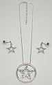Beautiful Rhinestone Star Necklace / Earrings Set