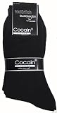 Herren-Socken 5er Pack Herren Socken schwarz Cocain Markenware 100% Baumwolle in Gr��e 47/50 Baumwolle Schwarz