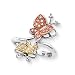 10K Tri Color Gold 0.15 ct. Diamond Butterfly Ring