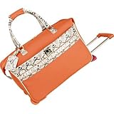 Diane von Furstenberg Giselle Collection Rolling City Bag - Tan/Snake