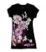 Contrabrand Womens HE LOVES ME NOT T Shirt - Black