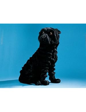 XX-Large Sitting Shar Pei Dog Realistic Lifelike Collectible Figurine