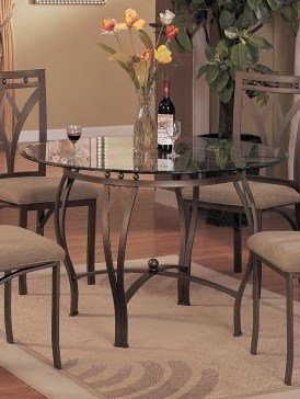 Stylish Glass  &  Metal Dining Table