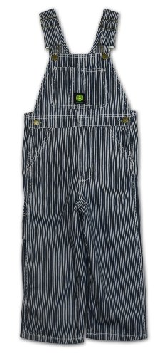 John Deere Kids Boys Hickory Stripe Bib Overall - Sizes: 4-7