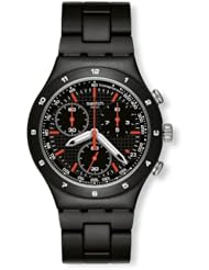 Swatch Unisex YCB4019AG Aluminum Black Dial Watch