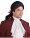 Patriot Wig (black) with Bow Adult Halloween Costume Accessory