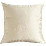 Brentwood Dupioni Silk 18-Inch Knife Edge Pillow, Eggshell by Brentwood Originals
