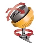 Vornado 580HD Heavy-Duty Shop Fan Clip-On Air Circulator, Yellow