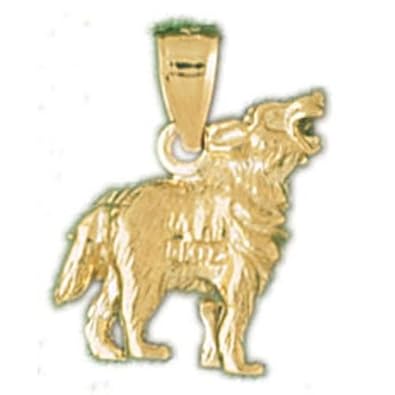 Cheap Girls Jewelry Dazzlers Solid 14k Gold 3D Collie Dog Charm Pendant Available in three colors from jewelsberry (weights: 3.0 grams only) For Sale