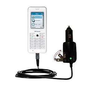 Car and Home 2 in 1 Combo Charger with TipExchange Technology for the Netgear Skype Phone SPH101