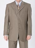 Vanetti Mocha Tone on Tone Windowpane 4-Button Suit with Pleated Pant