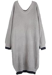 V-neck Long Sleeves Wool Sweater Fall Winter  Dress