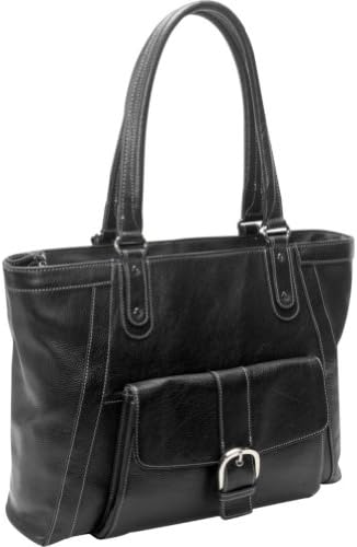 eBags Laptop Collection Soho Deluxe Leather Laptop Tote (Black)