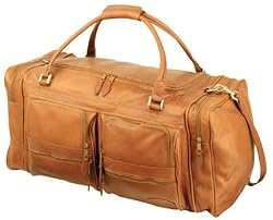 Bugatti Brown Vaquetta Leather Duffle Bag,carry-on Bag