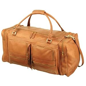 Bugatti Brown Vaquetta Leather Duffle Bag,carry-on Bag