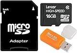 Lexar 16GB Mobile MicroSDHC Card Class 10 High Speed Micro SDHC Upto 12MB s Write and up to 20MB s Read with