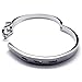KONOV Womens Stainless Steel Bangle Cuff Bracelet, Color Silver