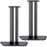 Black Satin Wood Speaker Stands