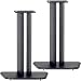 Black Satin Wood Speaker Stands