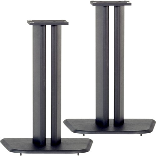 Black Satin Wood Speaker Stands