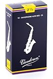 Vandoren SR2125 Alto Sax Traditional Reeds Strength 2.5; Box of 10
