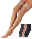 FLA Activa Sheer Therapy Hosiery, 15-20 mmHg Thigh Highs Lace Top - Available in Various Sizes and Colors