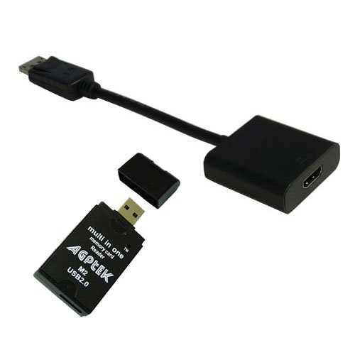 HDMI Cable:DisplayPort to HDMI Video Audio Adapter Converter Cable with USB 2.0 AGPtek All-in-One Card Reader Images