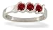 Jewelry : 14K White Gold Genuine Round Ruby Ring