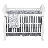Black Toile 4 Piece Crib Bedding Set