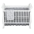 Black Toile 4 Piece Crib Bedding Set