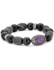 Jordan Alexander Jasper with Tiger Eye and Pave Amethyst Bead Bracelet