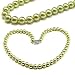 Magnetic Hematite Green Imitation Pearl Necklace 18