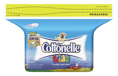Cottonelle For Kids Folded Moist Wipes Refills, Case Pack, Eight - 84 Count Packs (672 Wipes)