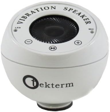 Rechargeable Bluetooth Wireless Vibration Resonance Portable Speakers with Microphone (White)