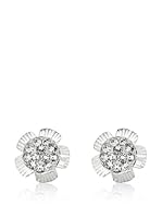 My Silver Pendientes Flor de Lis Circonita